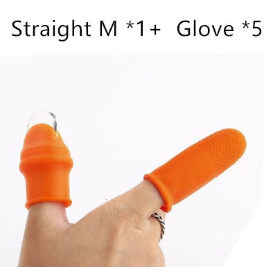 Silicone Thumb Knife Finger Protector Gears Cutting Vegetable Harvesting Knife Pinching Plant Blade Scissors Garden Gloves