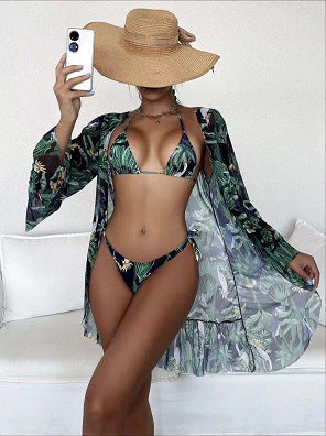 Tropical Triangle Bikini Baddräkt Kimono