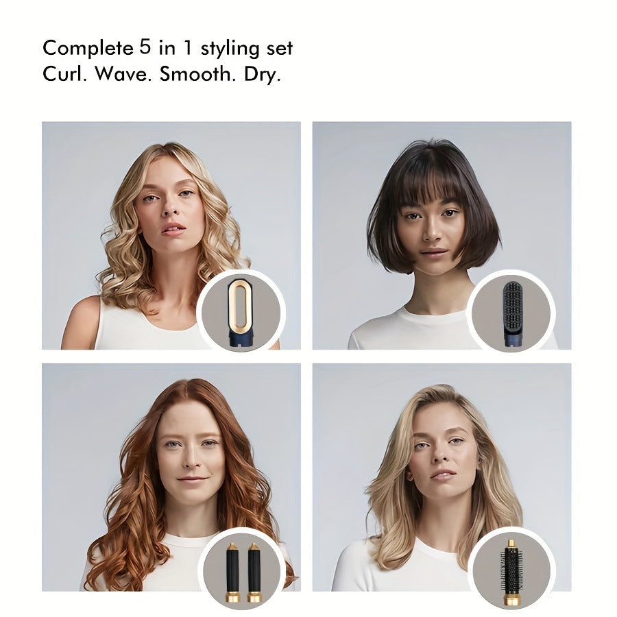 5-in-1 Hair Styler - Multi Hair Dryer & Curling Iron Set