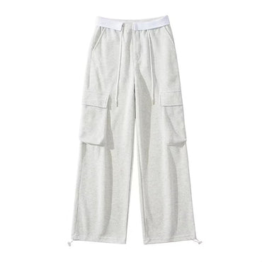 Hot Girl Loose Waist Straight Casual Pants For Women