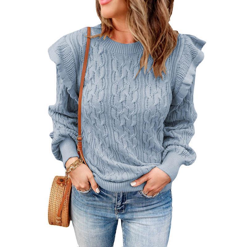 New Style Thickened Solid Color Sweater Women's Loose