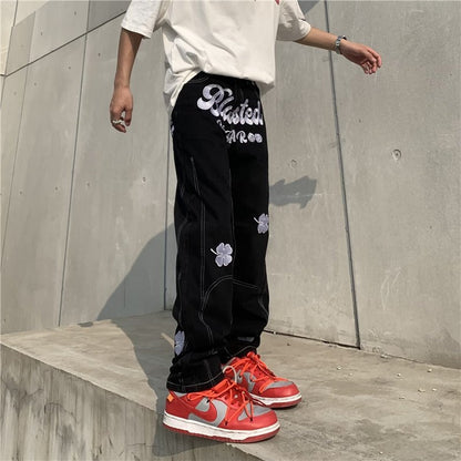 American Retro Printed Casual Pants For Men