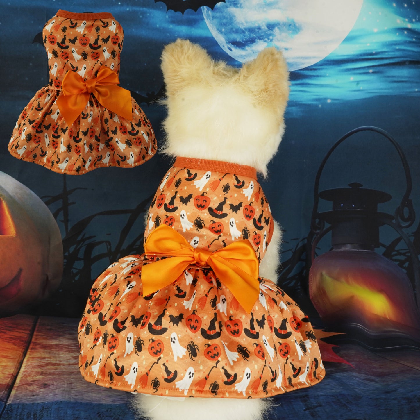 Vêtements pour animaux de compagnie, robe de fête d'Halloween