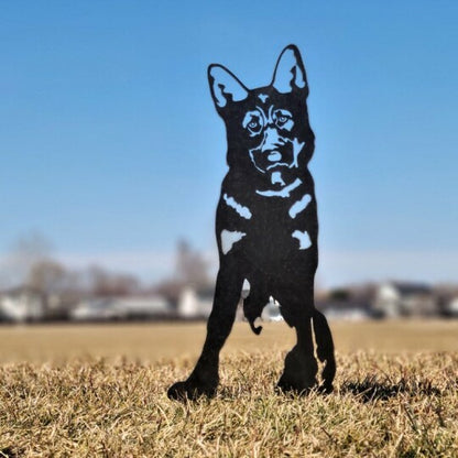 Metal Dog Silhouette Garden Patio Decoration