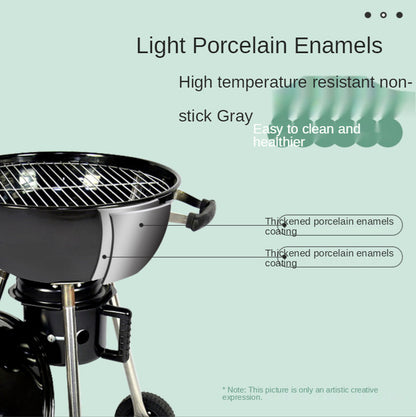 Outdoor BBQ Grill - Portable Charcoal Grill for Home