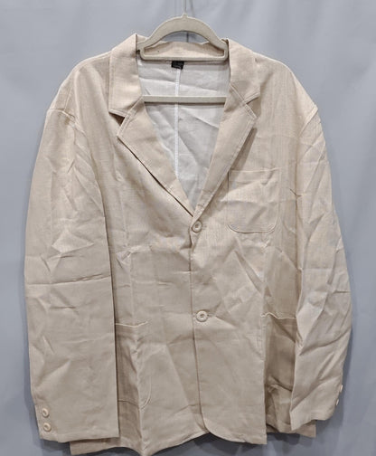 Summer Solid Color Linen Men's Spring Youth Slim Fit Fashion Casual Jacket