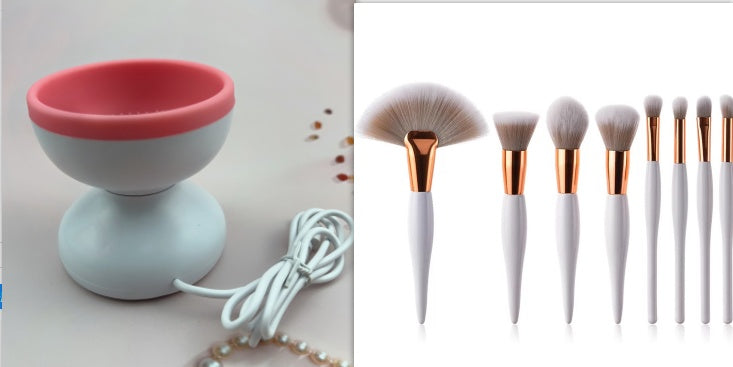 Machine portative de nettoyage de brosse de maquillage d'usb brosse cosmétique électrique nettoyant des outils de lavage pinceaux de maquillage propres automatiques