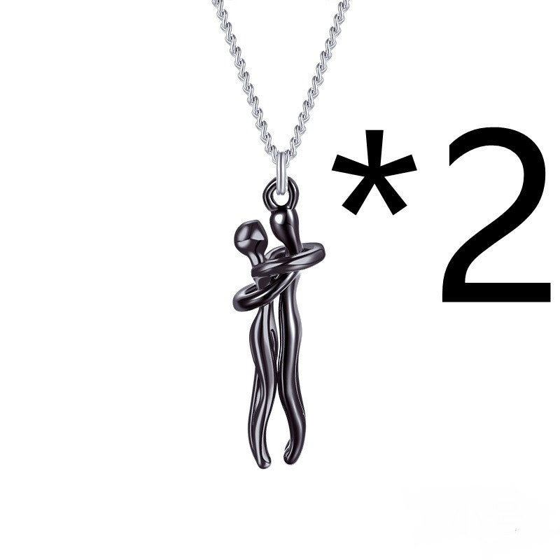 Collier câlin affectueux pour Couples, pendentif d'anniversaire, de saint-valentin, à la mode, Style Punk de rue, offre spéciale