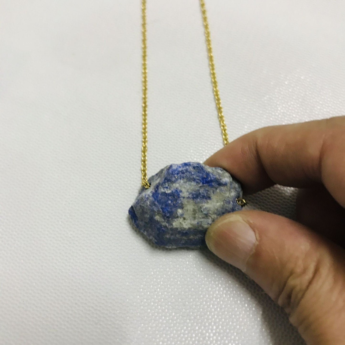 Natural Crystal Stone Pendant Necklace Irregular