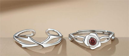 S925 Silver Couple Couple Rings Simple And Light Luxury Special-interest Design Men And Women