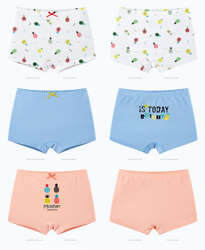 Ensemble boxer de sous-vêtements pour filles en coton imprimé créatif