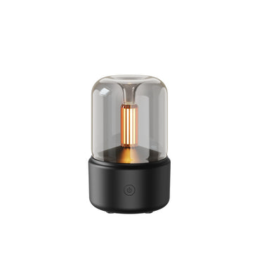 Atmosfärsljusluftfuktare med levande ljus, aromdiffusor, bärbar 120 ml elektrisk USB-luftfuktare, sval dimmaskin, dimmaskin, 8-12 timmar med LED-nattljus