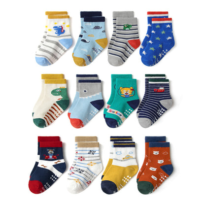 Floor Socks Solid Color Polka Dot Cotton Socks Children's Socks