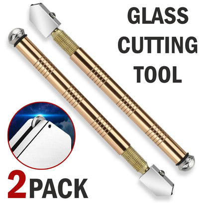 2 Styck Professionell glasskärare Metallkarbid Precision Anti-sladd skärverktyg