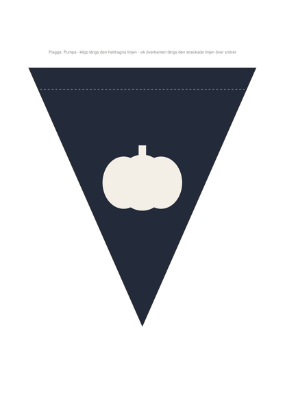 Halloween-dekorationen — girlang & fönstersilhuetter (printbar PDF)