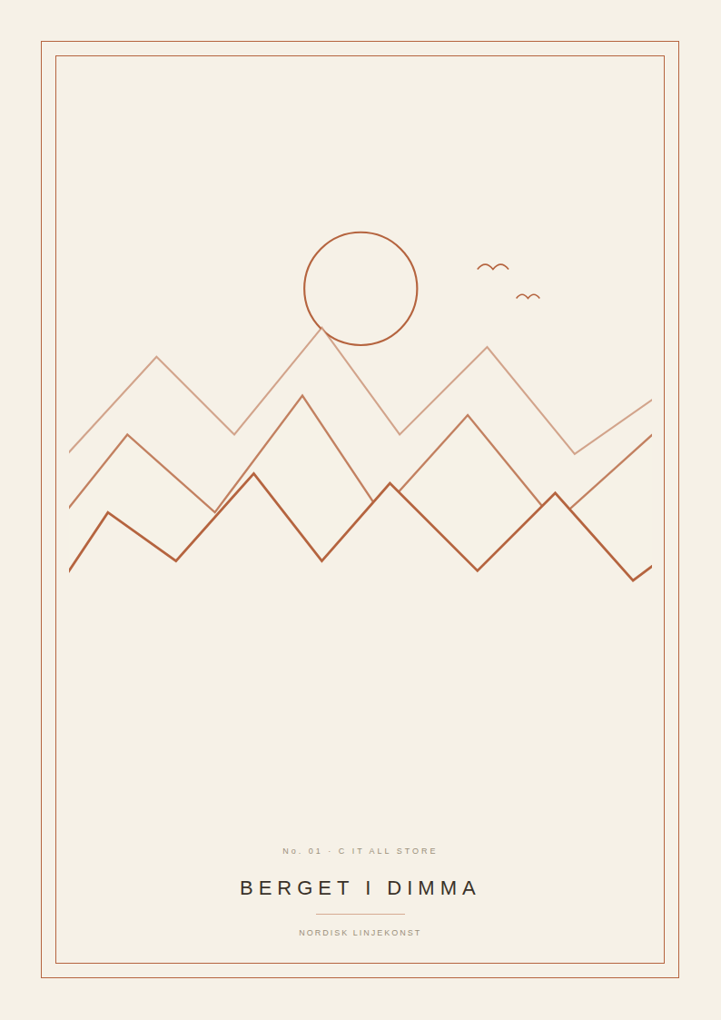 Posters Nordisk Linjekonst 3-pack — minimalistisk väggkonst att skriva ut (printbar PDF)