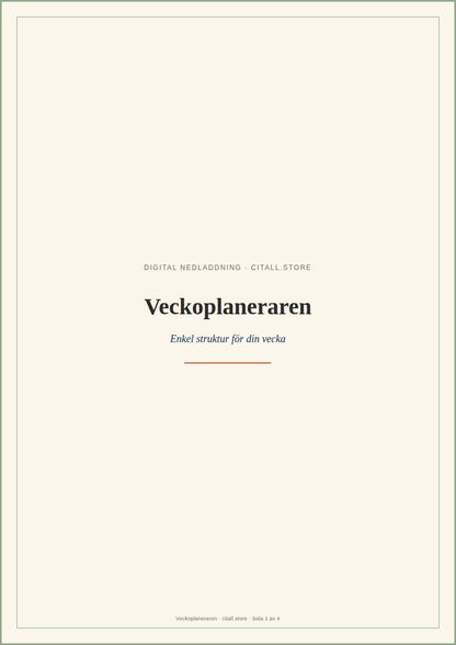Veckoplaneraren — 49 kr