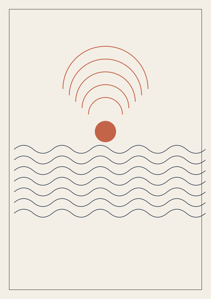 Posters "Lugna linjer" — 3 printbara posters (vektor-PDF)