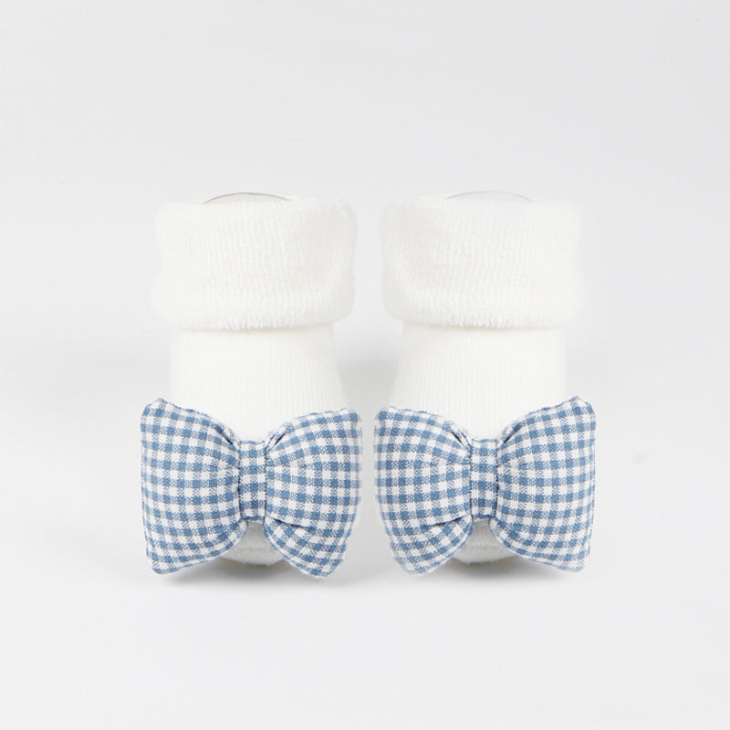 Bomull Baby Socks flickor pojkar gummi anti slipp golv tecknad kids