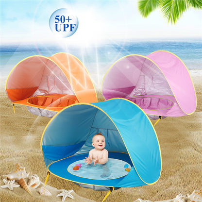 Baby Beach Tent Kids Outdoor Camping Easy Fold Up Waterproof  Up Sun Awning Tent UV-protecting