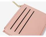Multi card zipper card case key chain small wallet