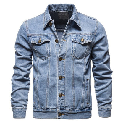 Veste Homme Casual Bleu Revers Jeans Vestes Qualit