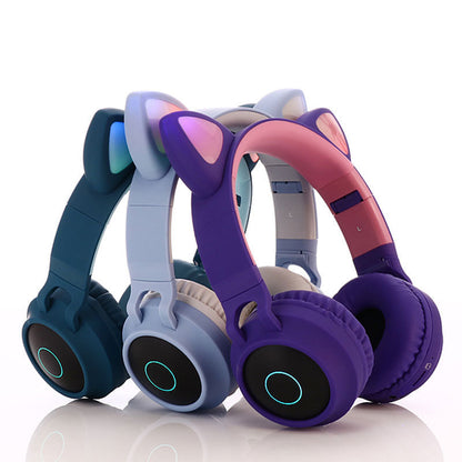 Söta Bluetooth 5.0-hörlurar stereo trådlösa headset