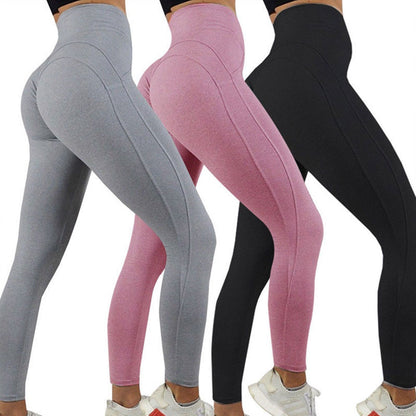 Legging d'exercice de couleur unie