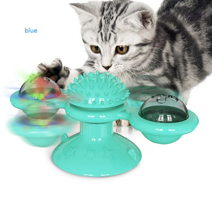 Cat Turntable Cat Windmill Toy Glödande Toy