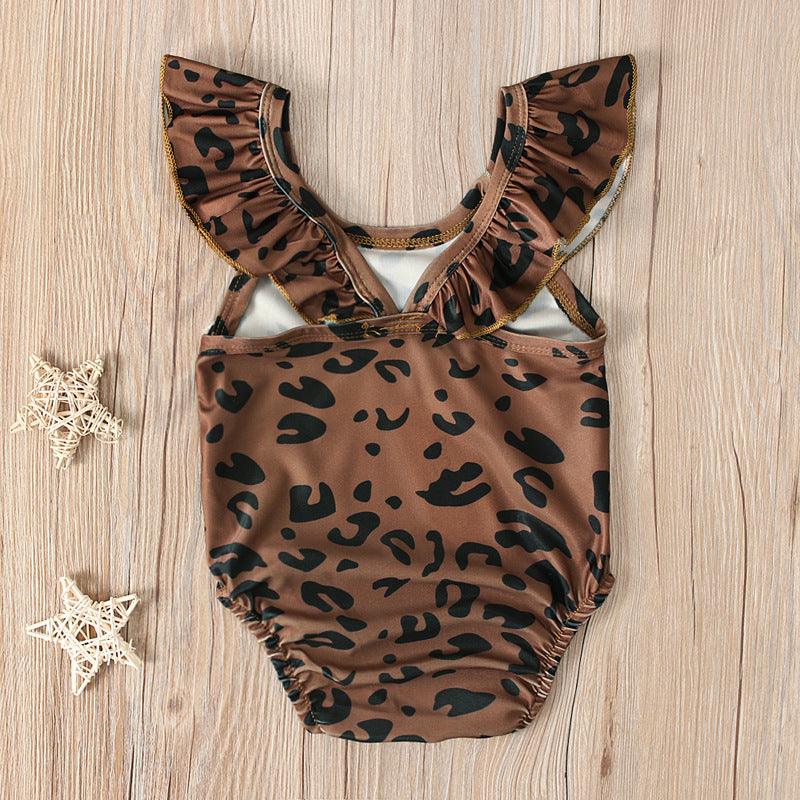 Children's leopard print swimsuit