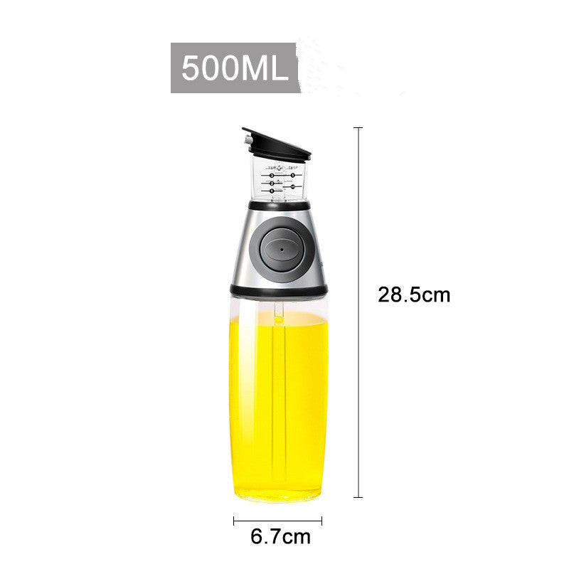 500ml Mätbar glasflaska olja flaska soja flaska köksutrustning