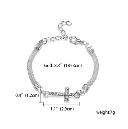 RINHOO 925 Smycken Silverfärgade Armband För Kvinnor Armband Mode Bröllopsbankett Armband &amp; Armringar Alla hjärtans dag Gåva