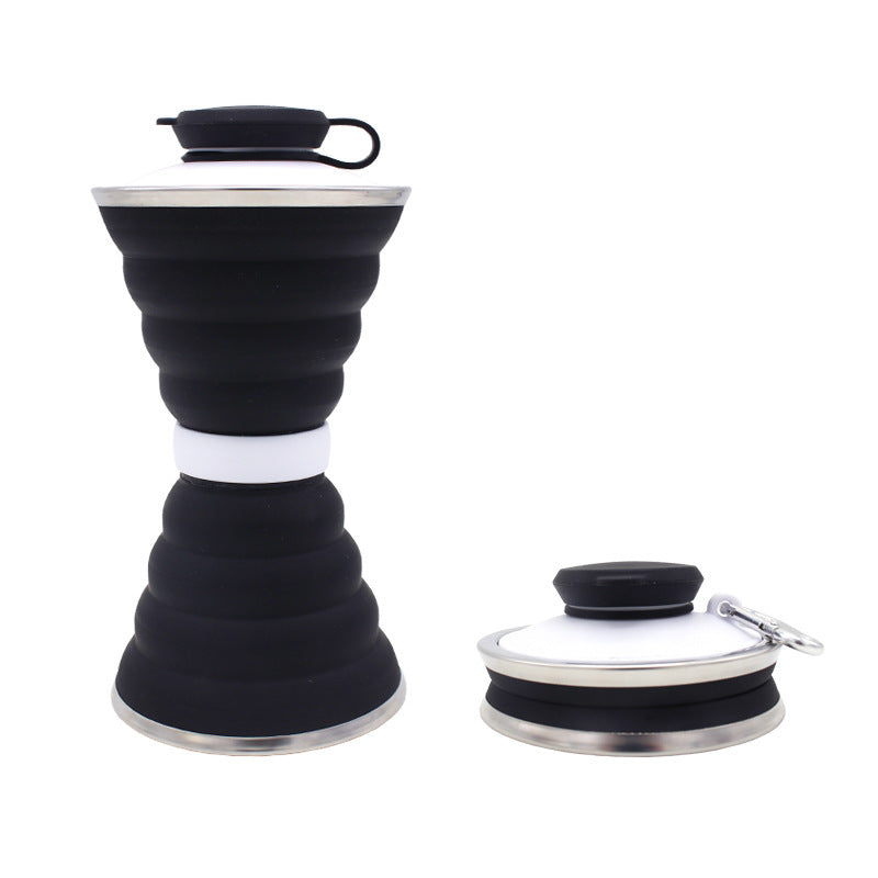 Bouteille d'eau en Silicone de 500ML, pliable, anti-fuite, Portable, pour sport, voyage, voyage en plein air, salle de sport, randonnée, Gadgets de cuisine réutilisables