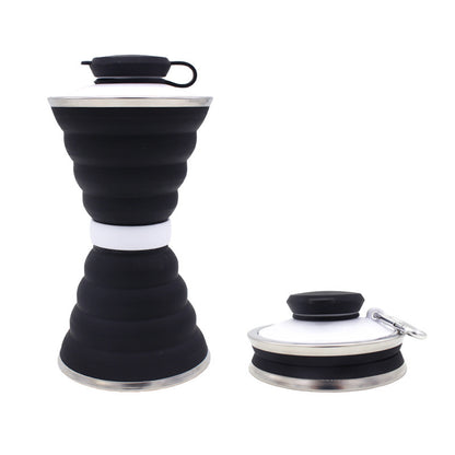 Bouteille d'eau en Silicone de 500ML, pliable, anti-fuite, Portable, pour sport, voyage, voyage en plein air, salle de sport, randonnée, Gadgets de cuisine réutilisables