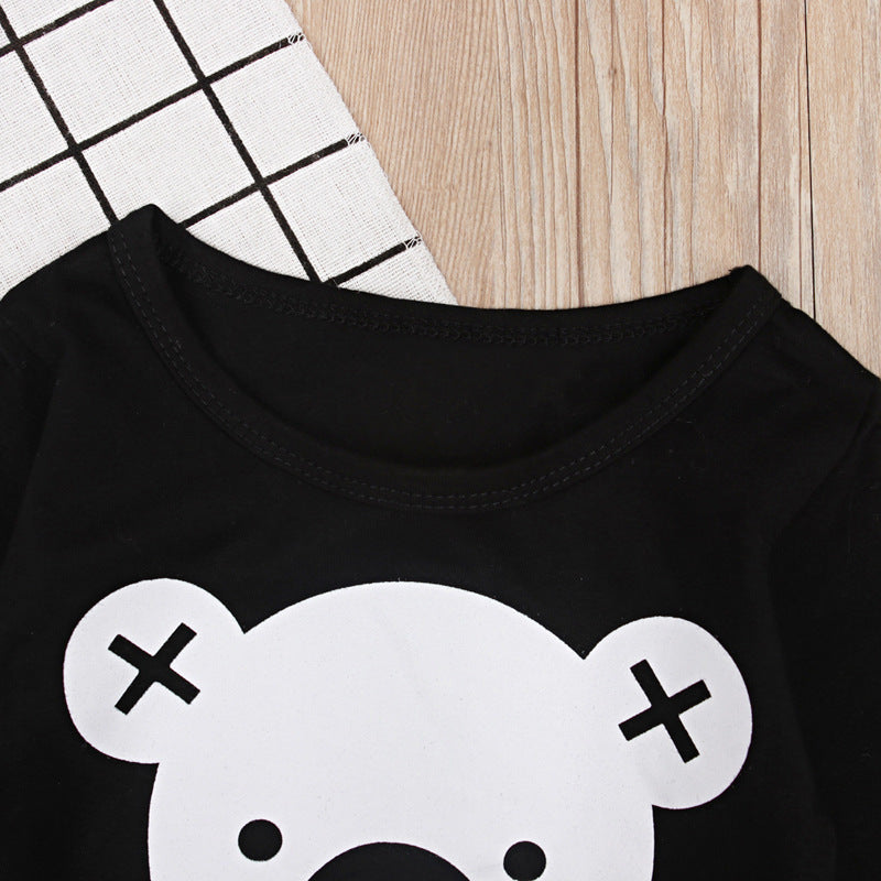 Koala Top Striped Pants Two Piece Kids Set