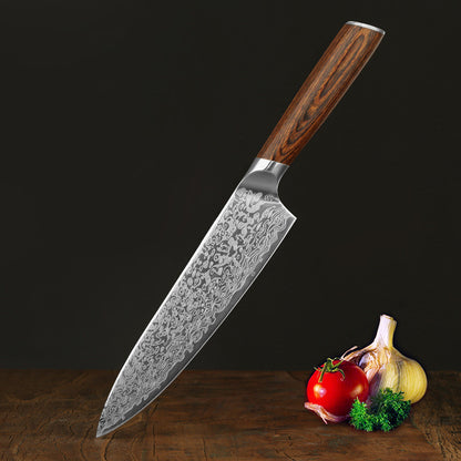 Damascus Kitchen Knife - Professional Stainless Steel Knife for Chefs