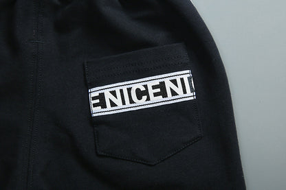 Boys' Suit Letter Print Hood