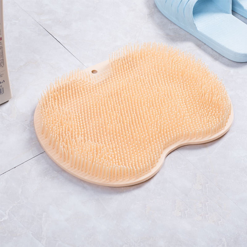 Brosse de bain de Massage, tapis de bain antidérapant, brosse de Massage du dos, ventouse en Silicone, tampon de frottement des pieds, outil de bain de nettoyage du corps