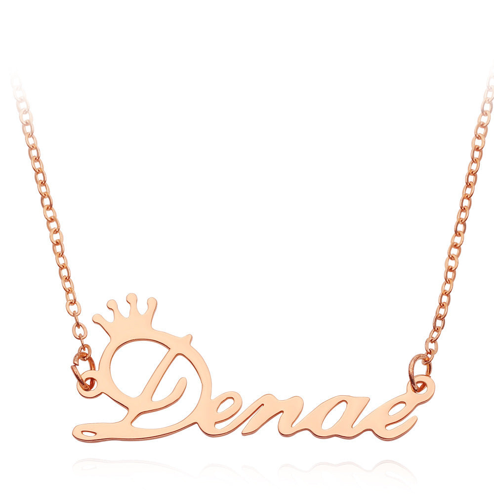 Necklace Alloy Pendant Font Fascinating Pendant Custom Name Necklace Personalized Necklace