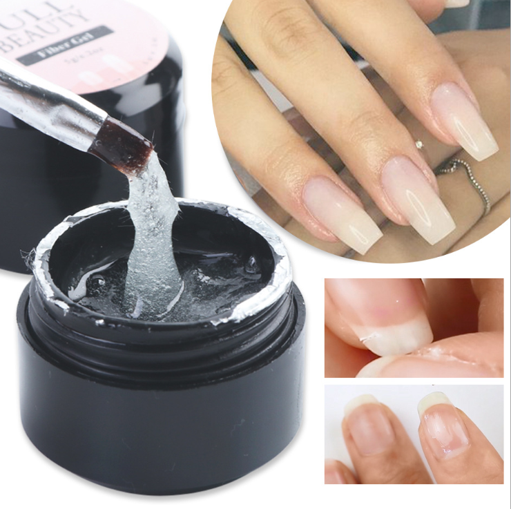 Sprucket reparationslim Nagelfiber Silke Extension Gel Glasfiber Poly UV Builder Gel Polish Manikyr Art Förlängt verktyg