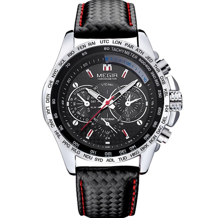 Original   1010 Leather Strap 3ATM Waterproof Quartz Luxury Business Mens Watches