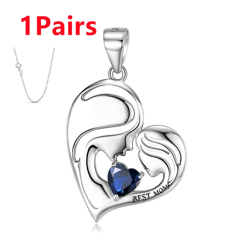 S925 Sterling Silver Best Mom Necklace Mother's Day Series Necklace