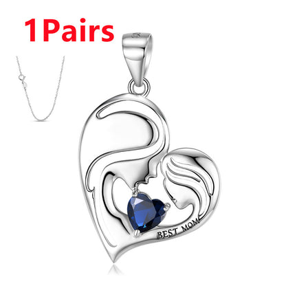 S925 Sterling Silver Best Mom Necklace Mother's Day Series Necklace