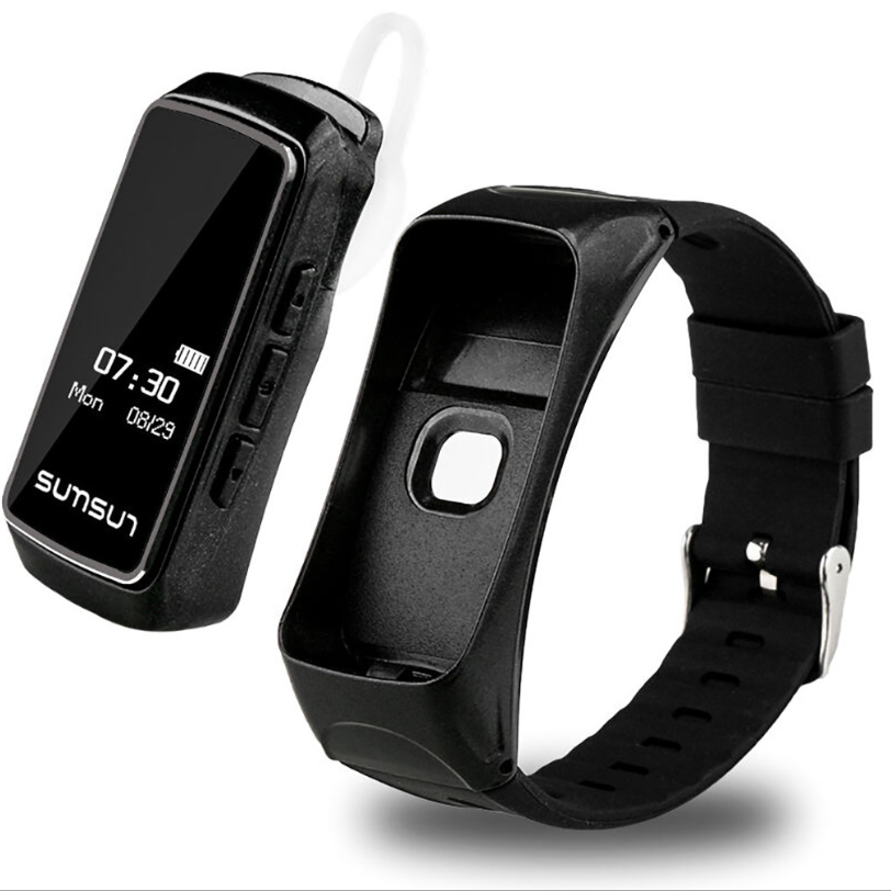 Bracelet casque b7 montre bluetooth intelligente