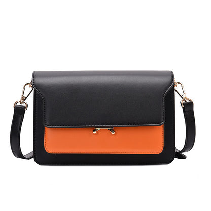 Contrast Color Leather Shoulder Bags For Women