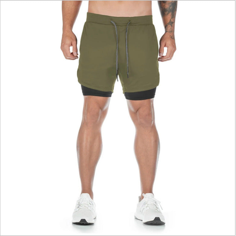 Summer Running Shorts Men 2 in 1 Sports  Shorts