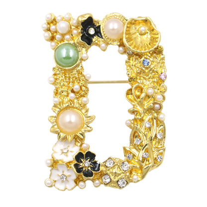 Broche personnalisation lettre anglaise broche perle broche femme