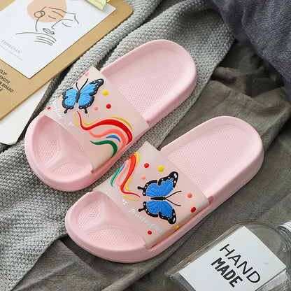 Female Household Butterfly Indoor And Outdoor Home Bathroom Bathing Non-Slip Sandals