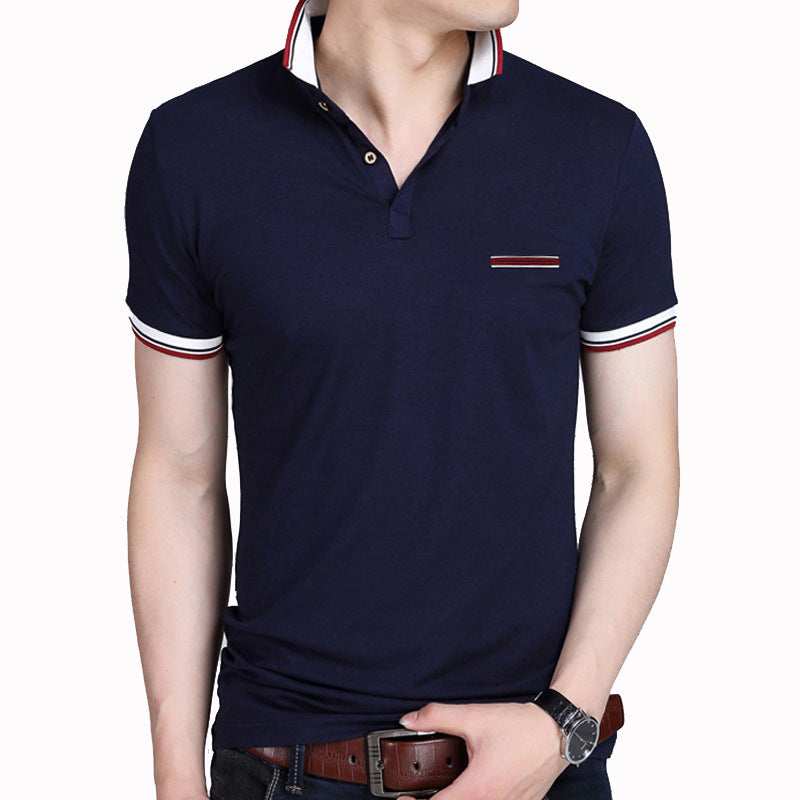 Lapel short sleeve T-shirt men