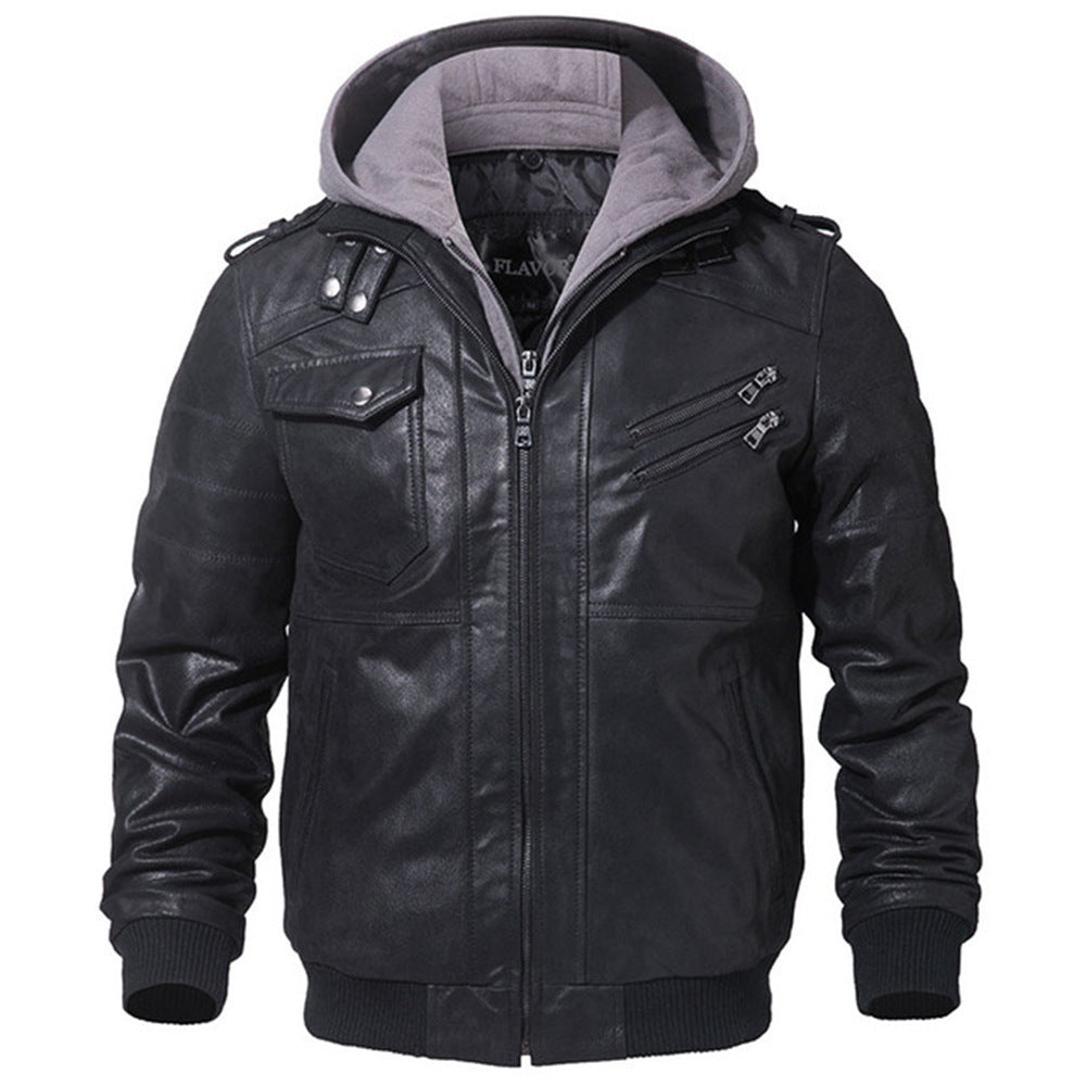 Vinter Fashion Motorcykel Läder Jacket Män Slim Fit oblique blixtlås PU jackor höst män läder Biker rockar krig m Streetwear.